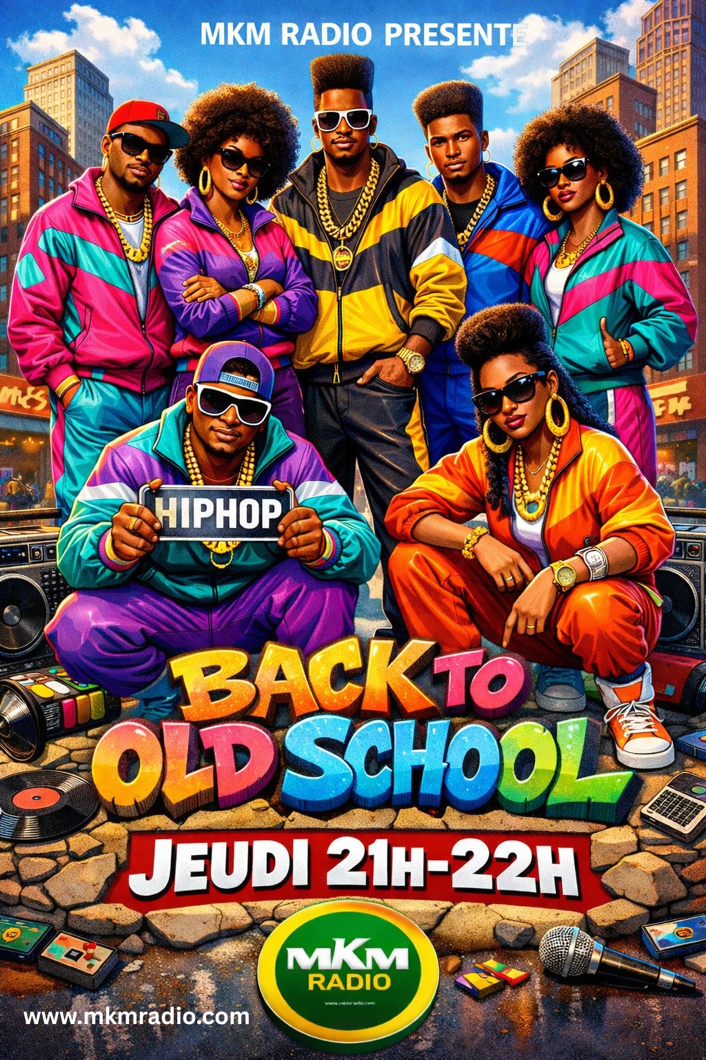 BACK TO OLD SCHOOL est une splaylist dédiée aux classiques du hip-hop, R&B, Rap des années 80 et 90 sur mkm radio les jeudis 21H-22H