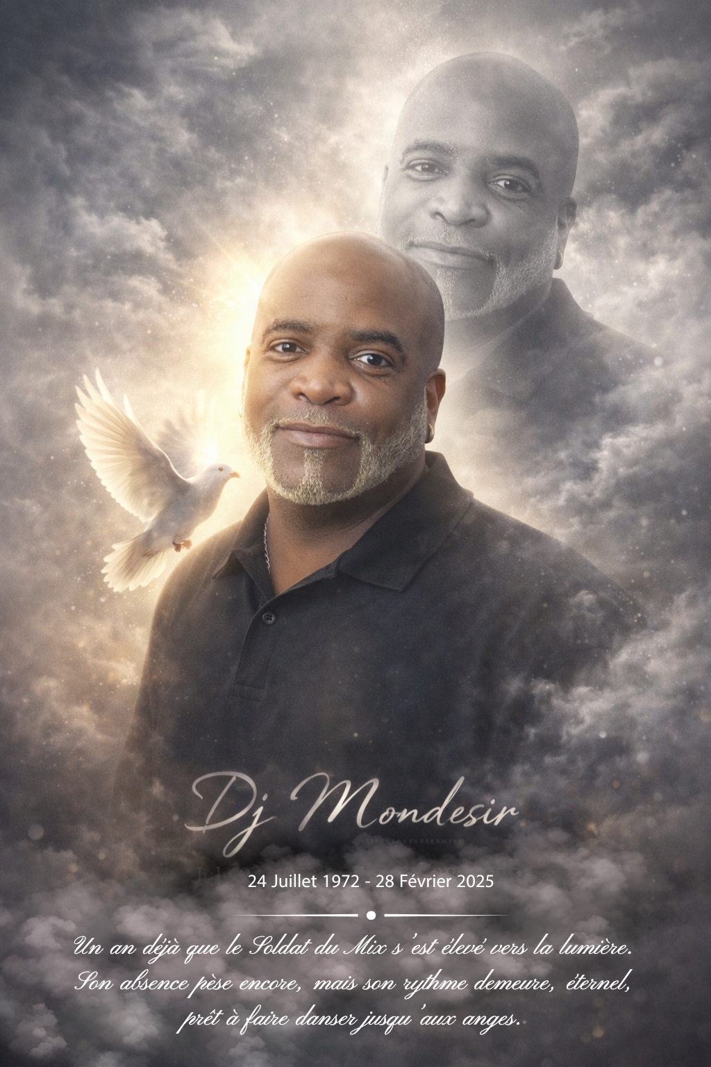 Il y a un an, Dj Mondesir nous quittait, laissant derrière lui une voix, une énergie et une passion qui résonnent encore.
Ce samedi, dès 12h sur Mkm Radio, nous rediffuserons l’une de ses émissions 12/15, comme un instant suspendu pour se souvenir, ressentir et partager ce qu’il savait si bien transmettre.
À partir de 20h, le MKM Club prolongera cet hommage avec des sessions mix en sa mémoire, dans l’esprit qui l’animait : la musique, le cœur et le lien avec son public.